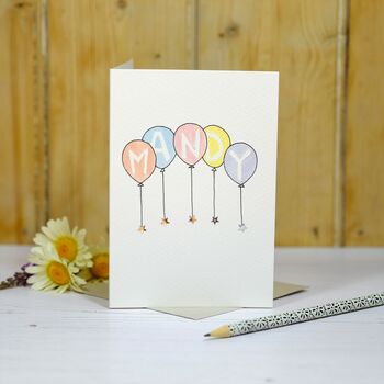 Personalised Handmade Birthday Balloons Card, 9 of 12