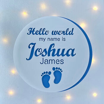 New Baby Arrival Announcement Plaque, Photo Prop, 11 of 12