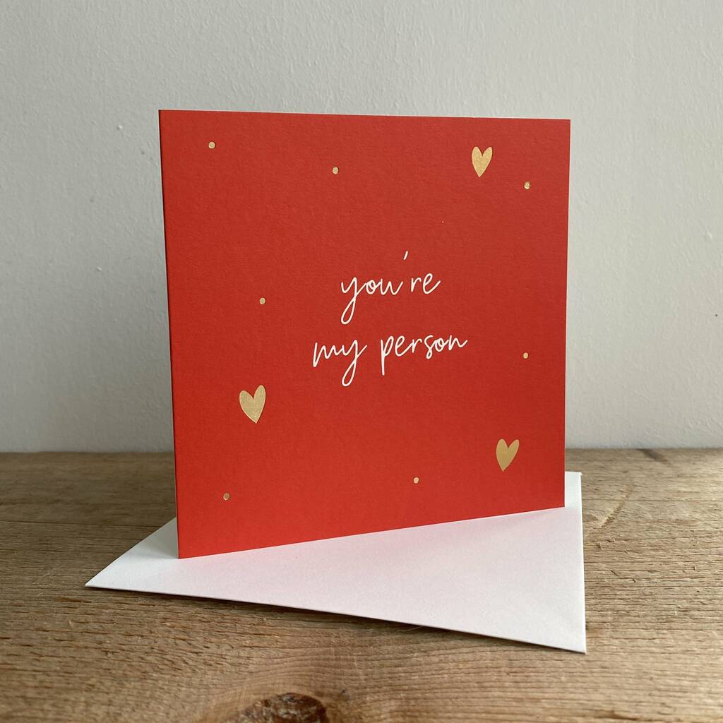 You're My Person Gold Foil Couples Card