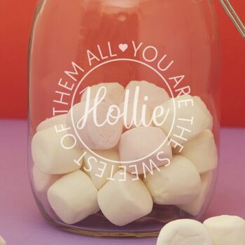 Sweetest Of Them All Personalised Treat Jar, 2 of 2