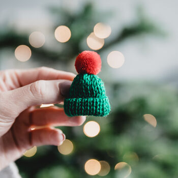 Knitted Bobble Hat Badge Various Colours, 3 of 9