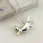 Personalised Leaping Cat Necklace, thumbnail 2 of 10