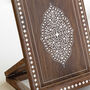 Cartmel Elegant Wood Inlay Stand For iPad And Cookbook, thumbnail 6 of 8