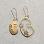 Abstract Face Earrings, thumbnail 2 of 5