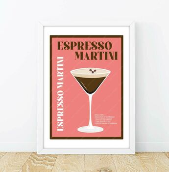 Espresso Martini Cocktail Poster, 7 of 9