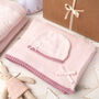 Baby Girls Spot And Bow Blanket, thumbnail 5 of 9