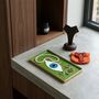 Evil Eye Aluminium Trinket Tray In Green, thumbnail 2 of 5
