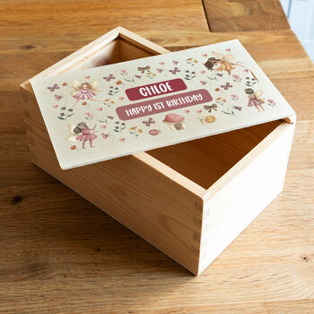 Personalised Fairy Keepsake Box With Sliding Lid, 4 of 5