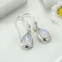 Gold Plated Moonstone Teardrop Earrings, thumbnail 4 of 5