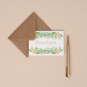Set Of Six Floral Mini Thank You Cards, 9 of 11