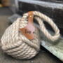 Rope Doorstop With Personalised Leather Tab, thumbnail 3 of 4