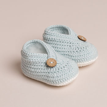 Baby Hand Crochet Double Flap Shoes, 3 of 3