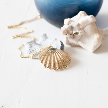 Gold Plated Seashell Necklace, 6 of 8