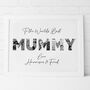 Personalised Photograph Mummy Word Print, thumbnail 3 of 3