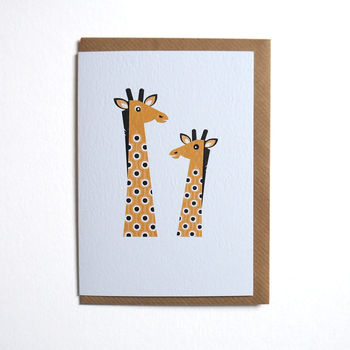 Giraffe Blank Greetings Card, 2 of 2