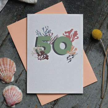 Eco Friendly 50th Birthday Milestone Card, 2 of 2