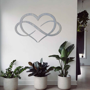 Infinity Heart Wooden Art Symbol Of Endless Love, 7 of 12