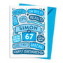 Personalised Age And Name Happy Birthday Card, thumbnail 2 of 3