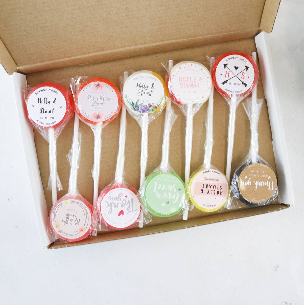 Alcoholic Wedding Favour Lollipops Sample Box By Holly's Lollies ...