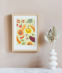 Vegetable A4 Recycled Art Print By Emily Nash Illustration