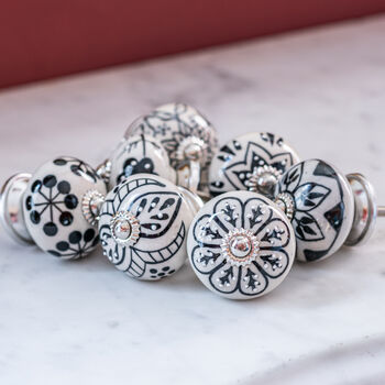 Delicate Monochrome Patterned Knobs, 3 of 3