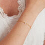 Gold Plated Silver And Pearl Friendship Chain Bracelet, thumbnail 5 of 9