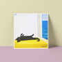 Cat Bathing In The Sun Card, thumbnail 1 of 3