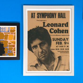 Official Retro Leonard Cohen Concert Poster, 2 of 8
