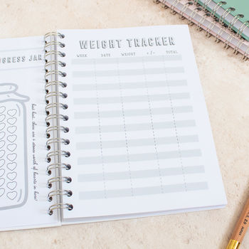 Personalised Gold Foil Food And Fitness Planner, 6 of 12