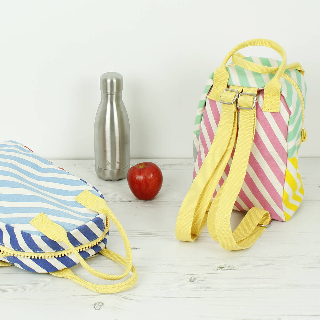 Organic Cotton Back Pack Lunch Bags By Green Tulip