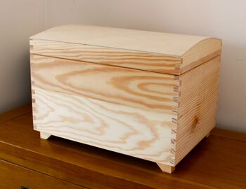 Wooden Storage Box With Lid 35cm X25cm X25cm, 5 of 5
