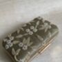 Gold Handcrafted Pearl Rectangular Clutch Bag, thumbnail 2 of 9