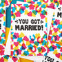 Wedding Confetti Congratulations Card, thumbnail 4 of 5
