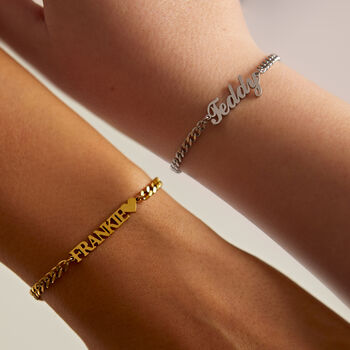 Personalised Custom Name Chain Bracelet, 3 of 9