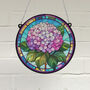 Hydrangea Stained Glass Effect Suncatcher, thumbnail 1 of 6