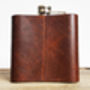 Personalised Initialled Leather Hip Flask, thumbnail 3 of 6