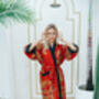 Red And Gold Kimono Robe, thumbnail 2 of 9