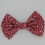 Red Floral Print Dog Bow Tie, thumbnail 6 of 7