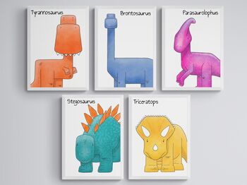 Dinosaur Nursery Print Set A3, 11x14, 7 of 7