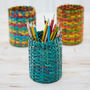 Recycled Newspaper Round Pencil Holder, thumbnail 8 of 11