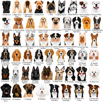 Premium Dog Breed Realistic Illustrations Heart ID Tag, 5 of 11