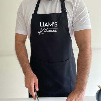 Personalised Man Kitchen Apron With Name, 4 of 11
