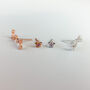 Sterling Silver Asymmetrical Constellation Stud Earrings, thumbnail 3 of 5