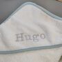 Personalised Baby Cotton Hooded Towel Newborn Gift, thumbnail 5 of 12