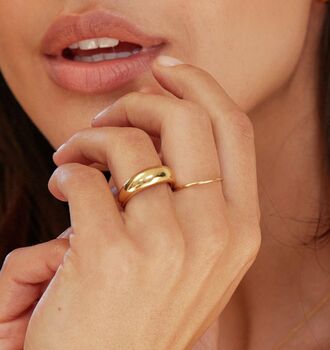 Gold Or Silver Thin Plain Stacking Ring, 3 of 8