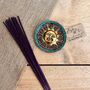Smiling Gold Sun Incense Stick Holder Ash Catcher, thumbnail 2 of 8