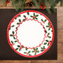 Holly Large Dinner Paper Plate Set 10 Eco Friendly Christmas Party, thumbnail 1 of 4