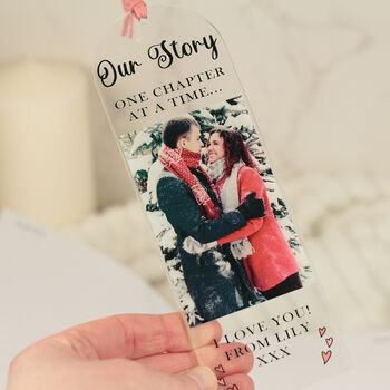 Personalised Our Story Photo Strip Acrylic Bookmark, 2 of 6