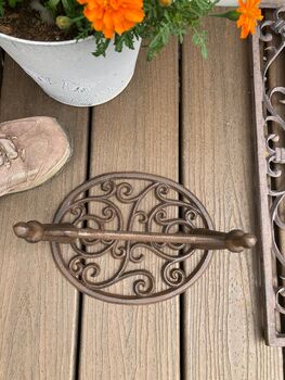 Cast Iron Boot Jack Welly Scraper Outdoor Shoe Cleaner, 4 of 8