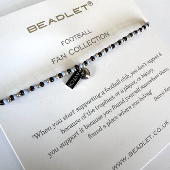 Aston Villa Avfc Bead Bracelet With Heart Charm, 2 of 6
